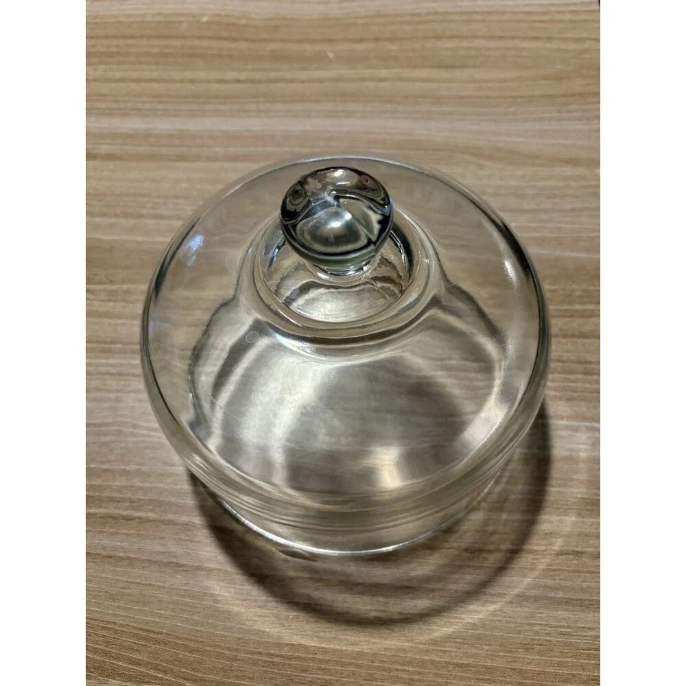 Goodwood Cheese Tray Cloche Glass Dome Wood Base Holiday Decor Party VTG